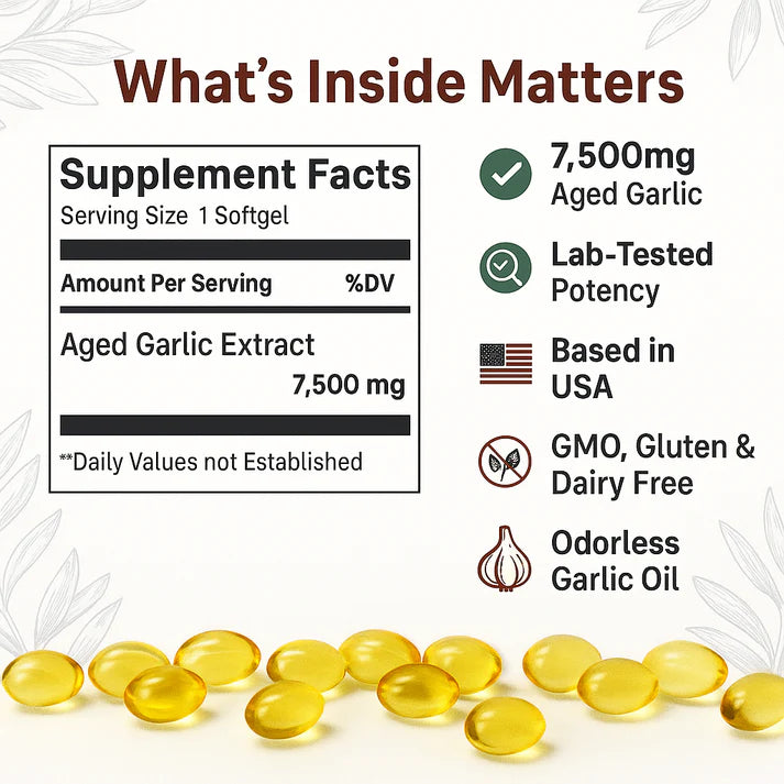Odorless Aged Garlic Extract - 60 Softgels